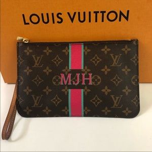Custom Louis Vuitton Wristlet Pink 💕Green💚